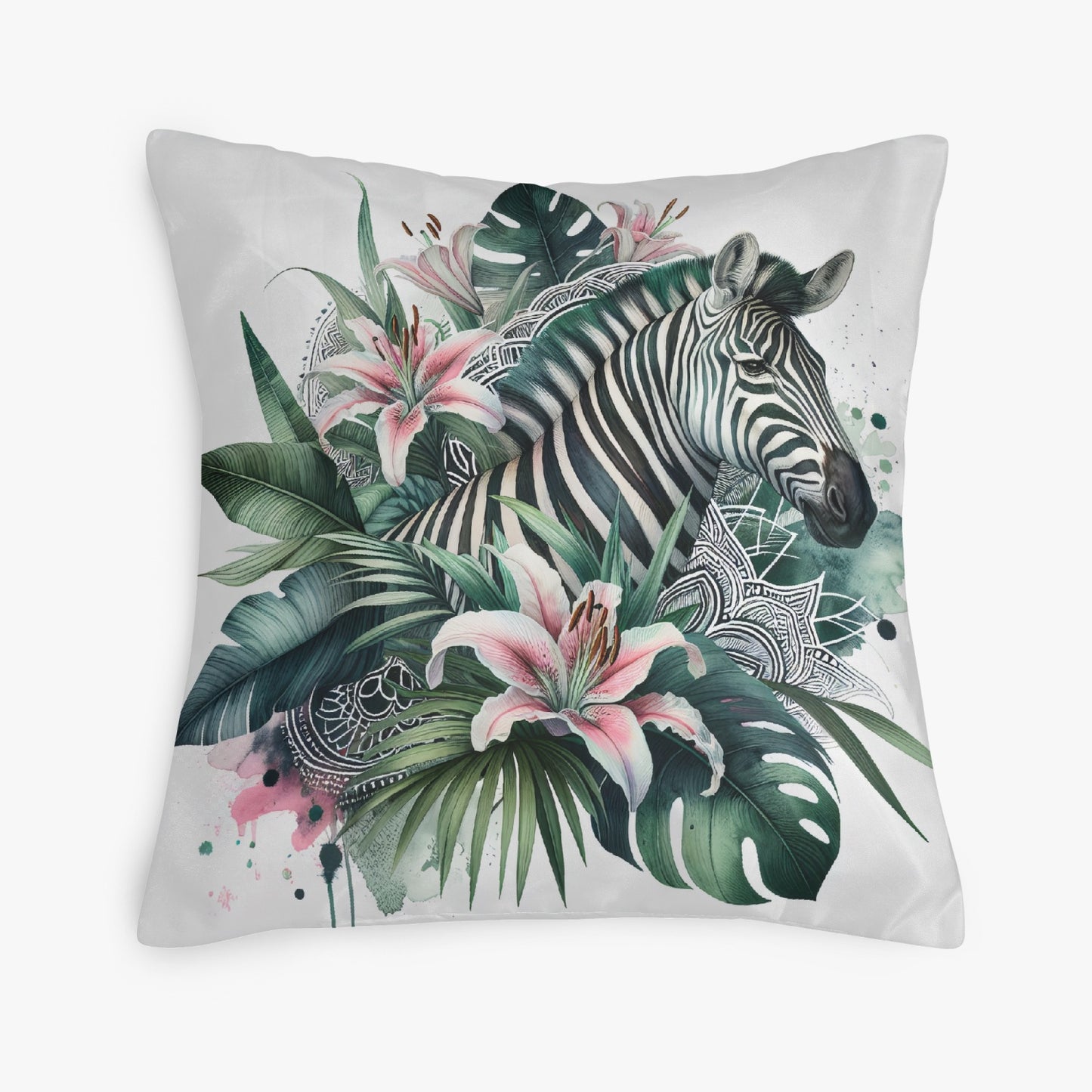 Tropical Zebra Paradise Pillow Cover - Kim’s Signature Beauty & Accessories    