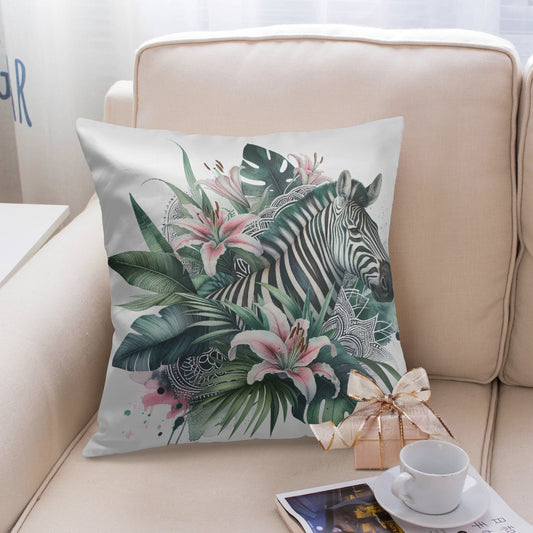 Tropical Zebra Paradise Pillow Cover - Kim’s Signature Beauty & Accessories    