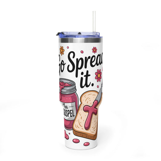 Tumbler — "Go Spread It" Gospel Jam 40oz Vacuum Tumbler - Kim’s Signature Beauty & Accessories