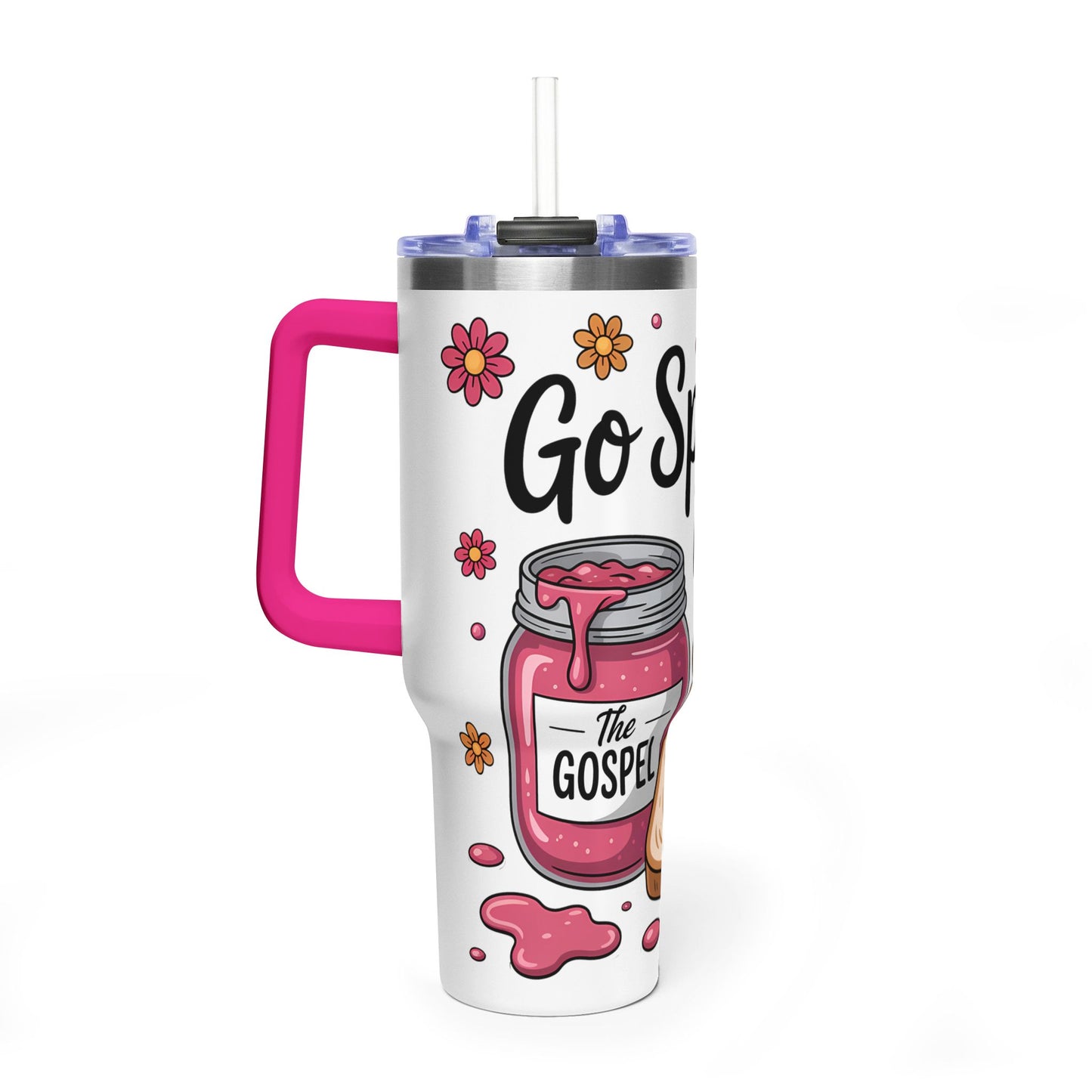 Tumbler — "Go Spread It" Gospel Jam 40oz Vacuum Tumbler - Kim’s Signature Beauty & Accessories