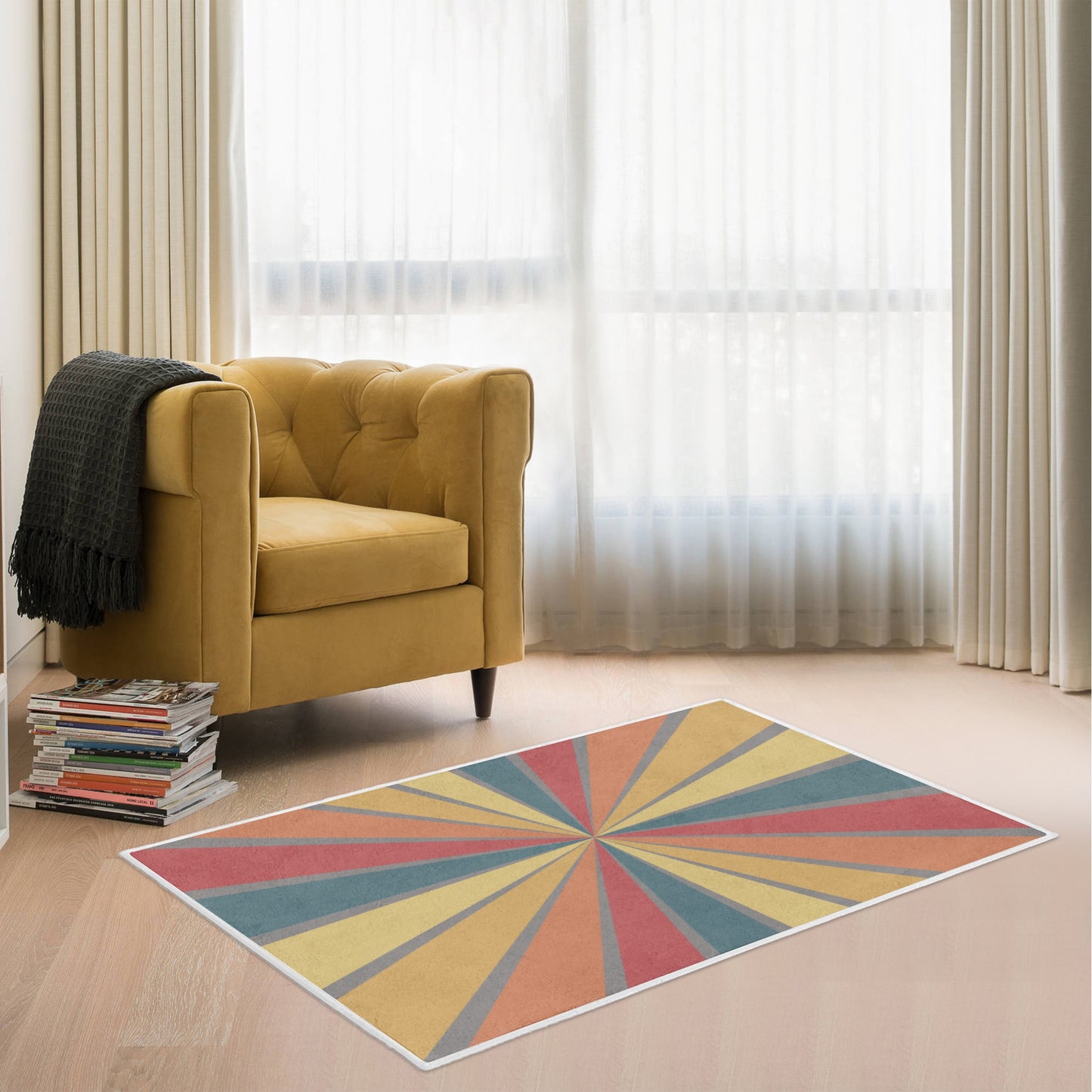 Tunnel Vision Rectangular Shaped Rug - Kim’s Signature Beauty & Accessories