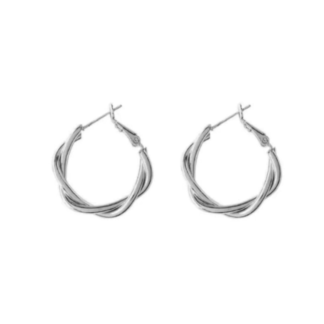 Turn Hoop Earrings-Gold or Silver - Kim’s Signature Beauty & Accessories    