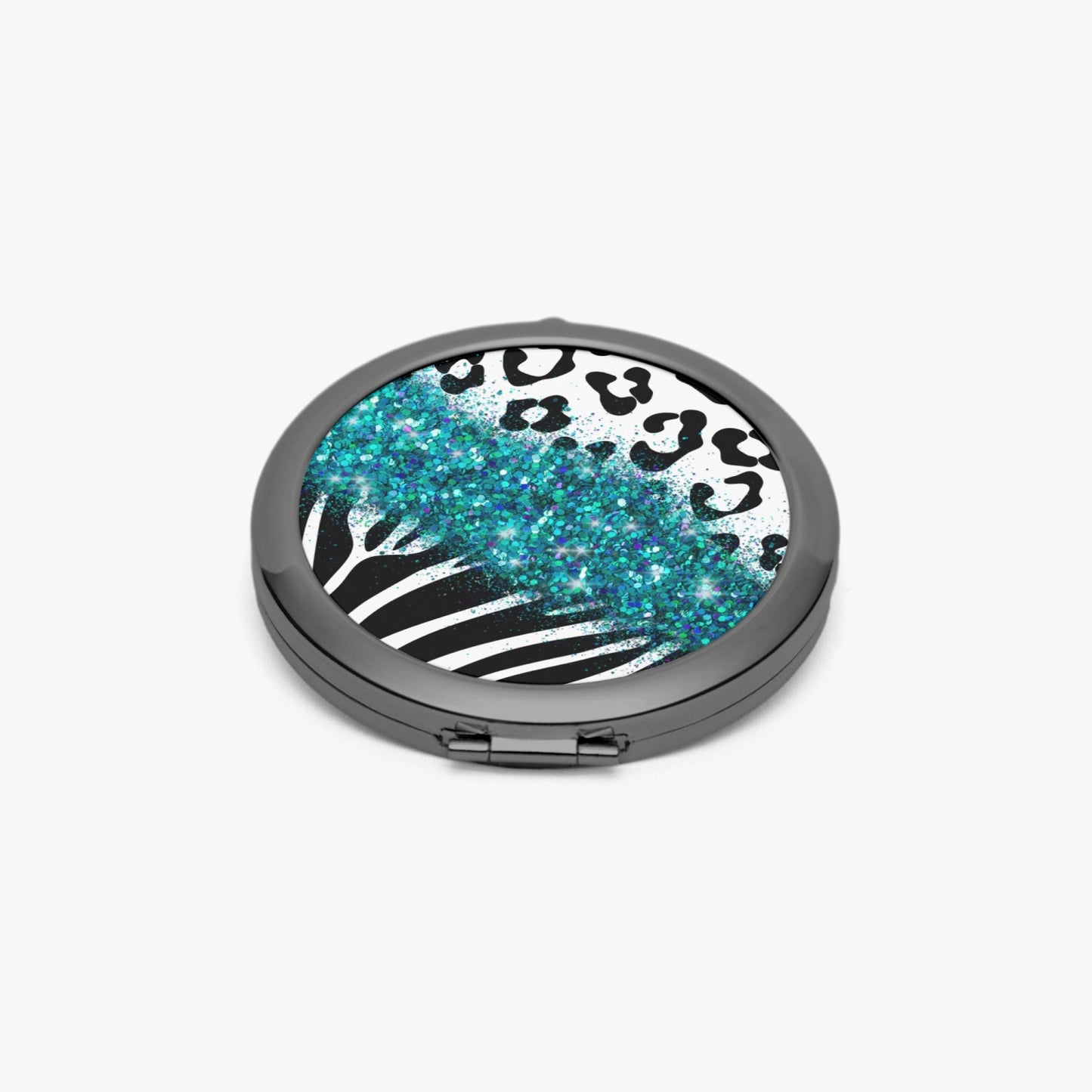 Turquoise Glitter | Compact Mirror - Kim’s Signature Beauty & Accessories    