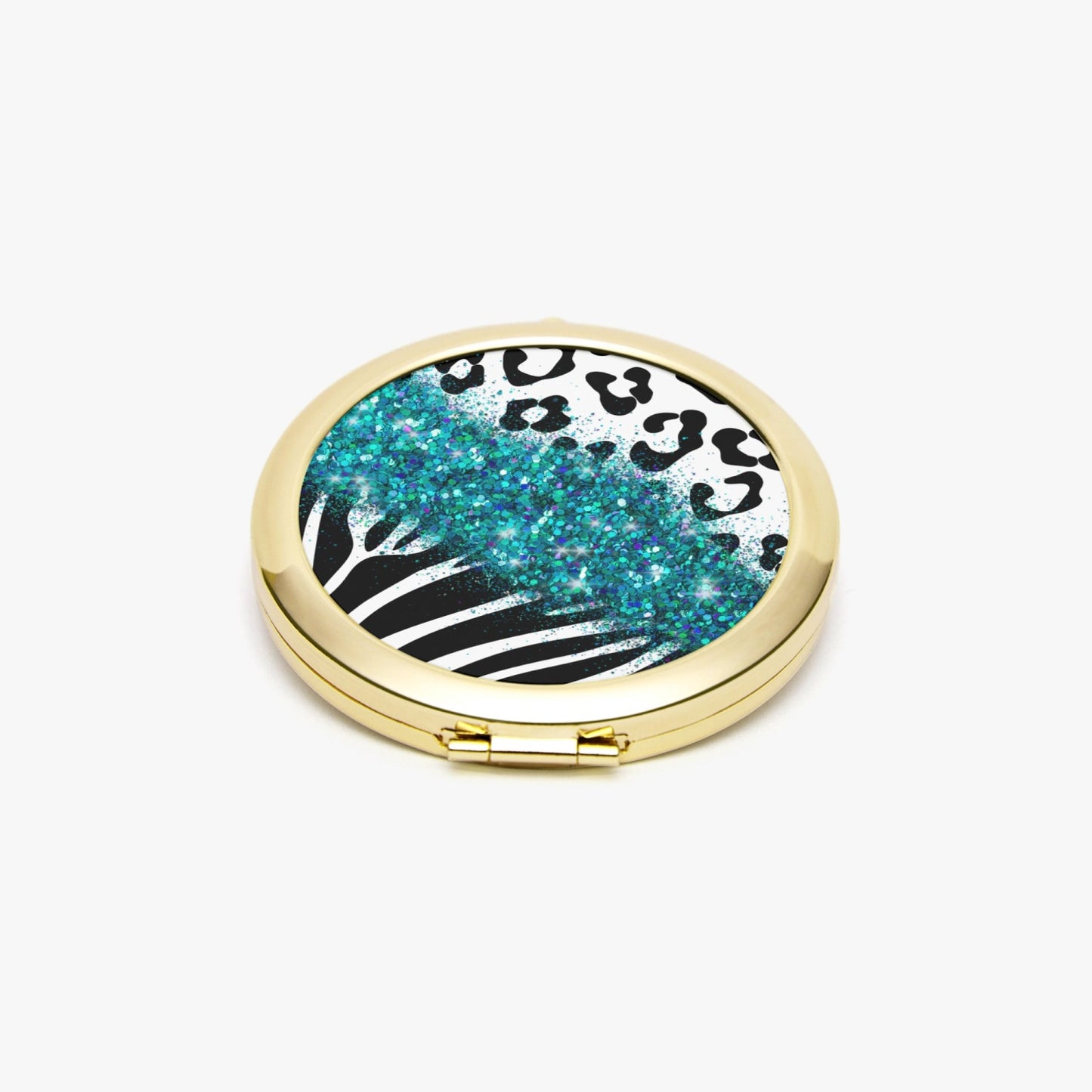 Turquoise Glitter | Compact Mirror - Kim’s Signature Beauty & Accessories    