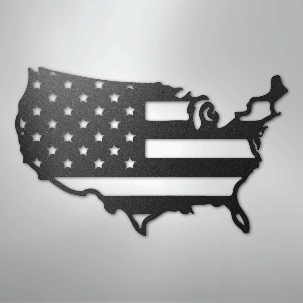 USA Flag - Steel Sign - Kim’s Signature Beauty & Accessories