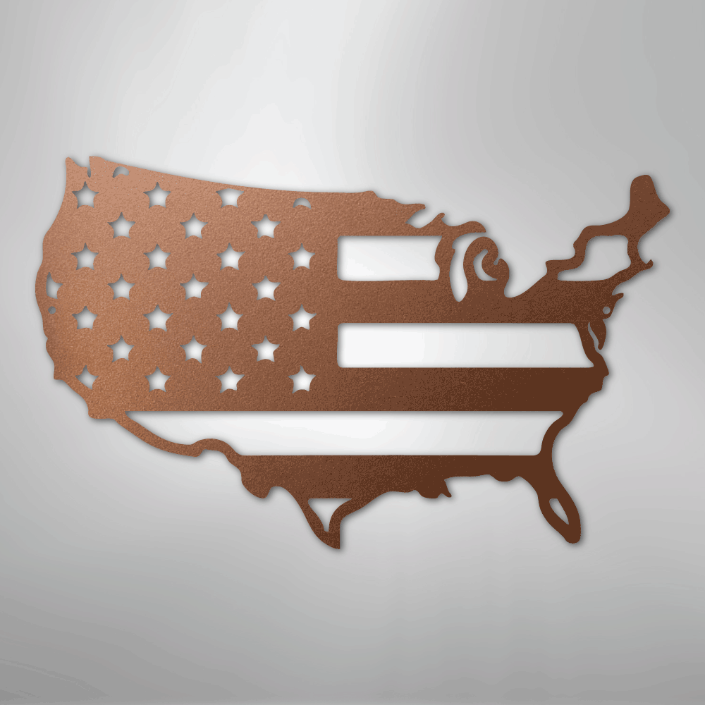 USA Flag - Steel Sign - Kim’s Signature Beauty & Accessories