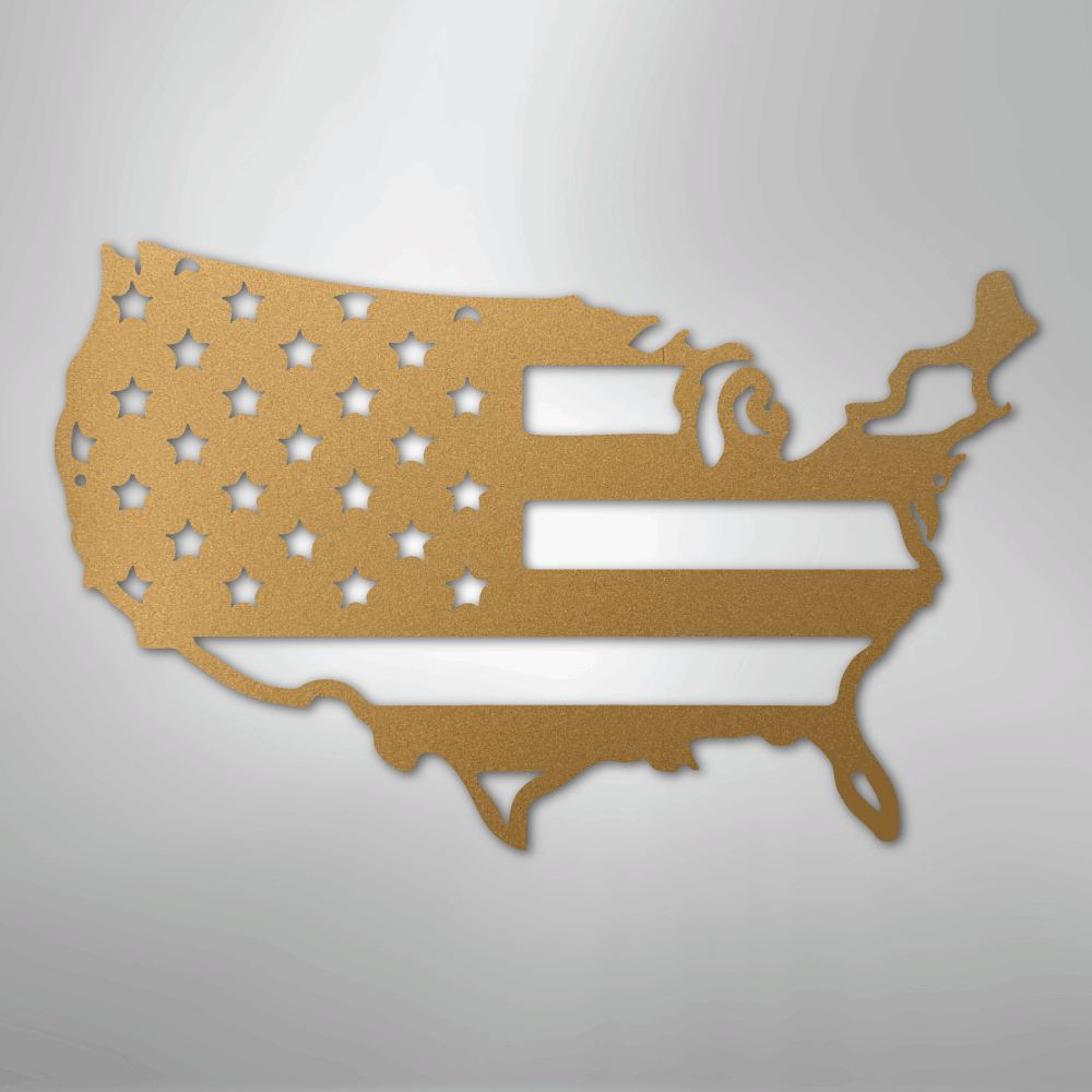 USA Flag - Steel Sign - Kim’s Signature Beauty & Accessories