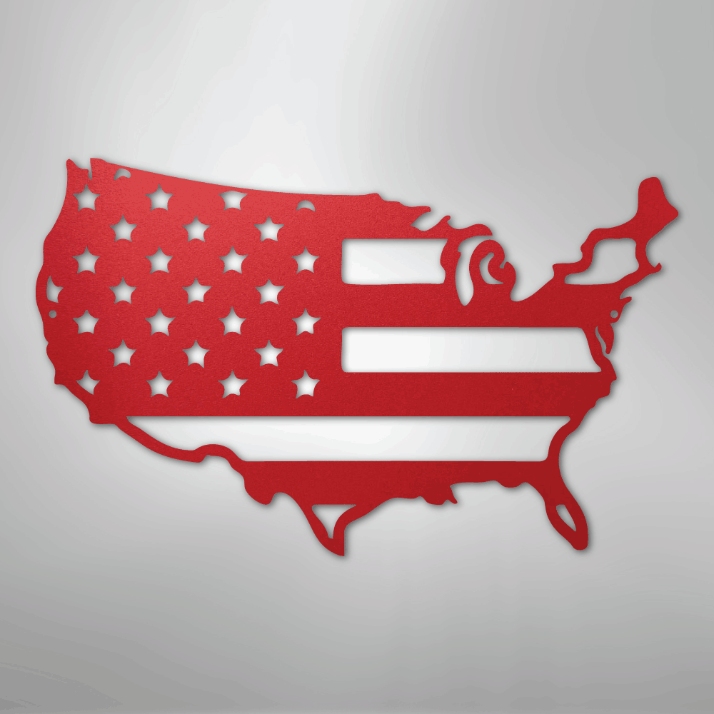 USA Flag - Steel Sign - Kim’s Signature Beauty & Accessories