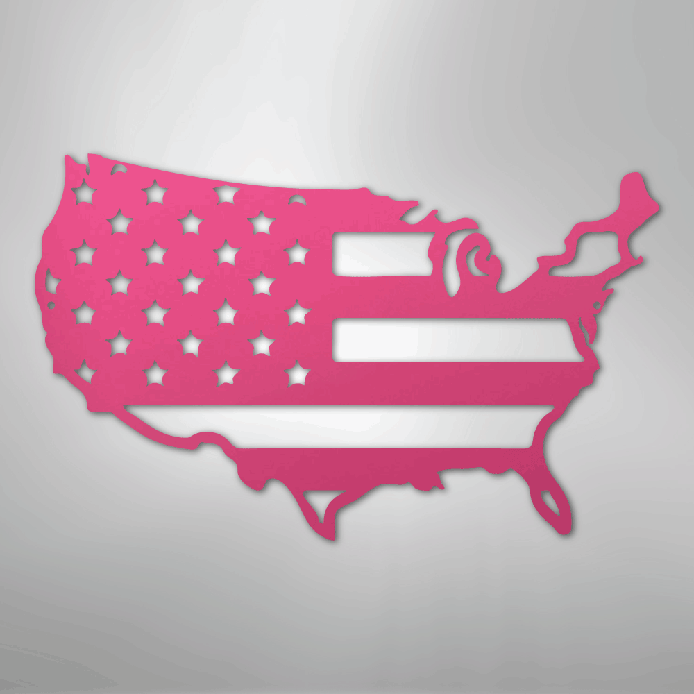USA Flag - Steel Sign - Kim’s Signature Beauty & Accessories