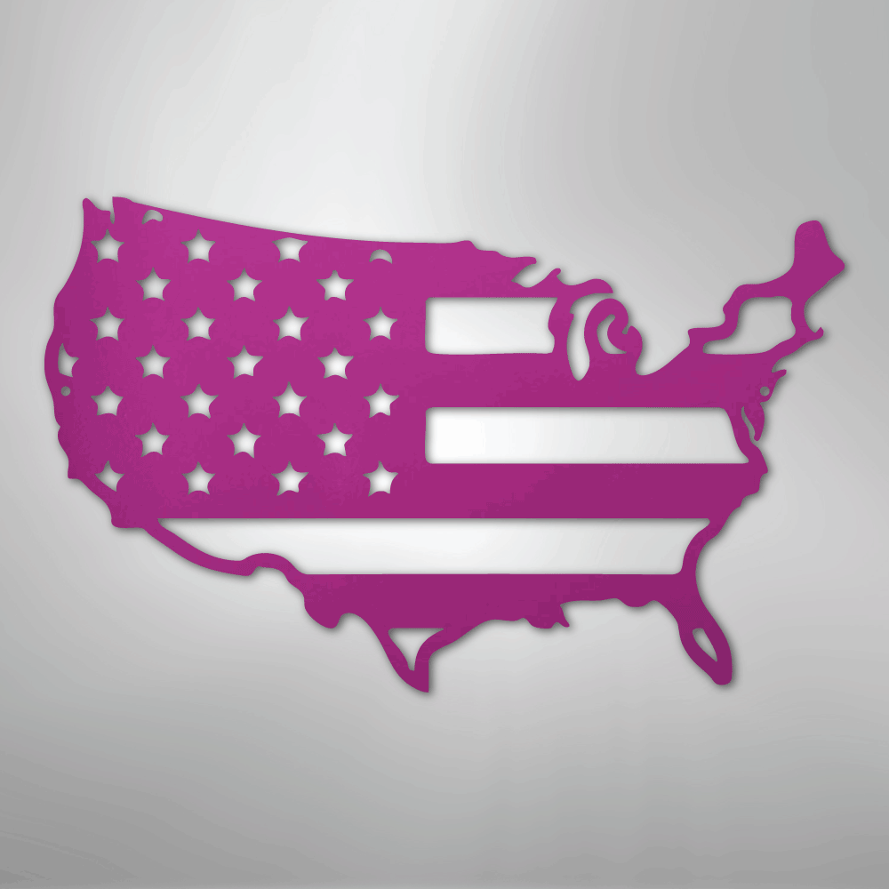 USA Flag - Steel Sign - Kim’s Signature Beauty & Accessories