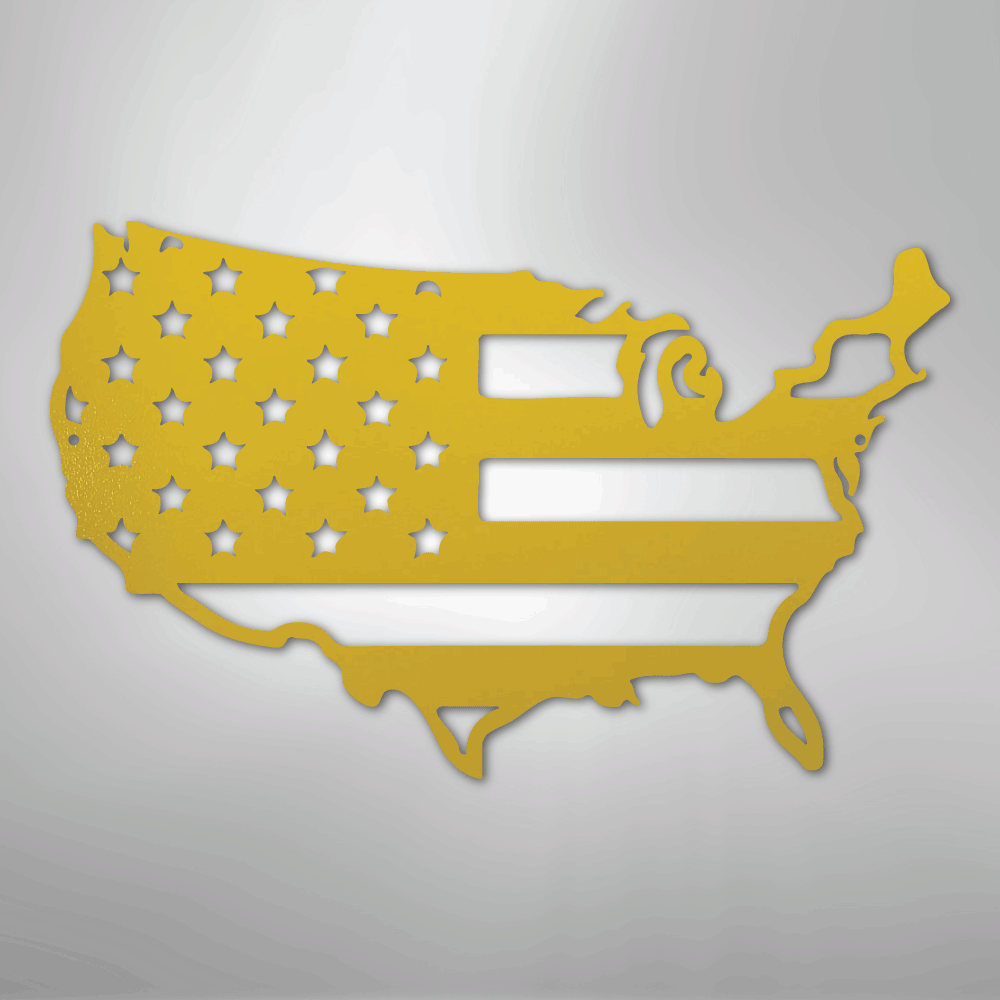 USA Flag - Steel Sign - Kim’s Signature Beauty & Accessories