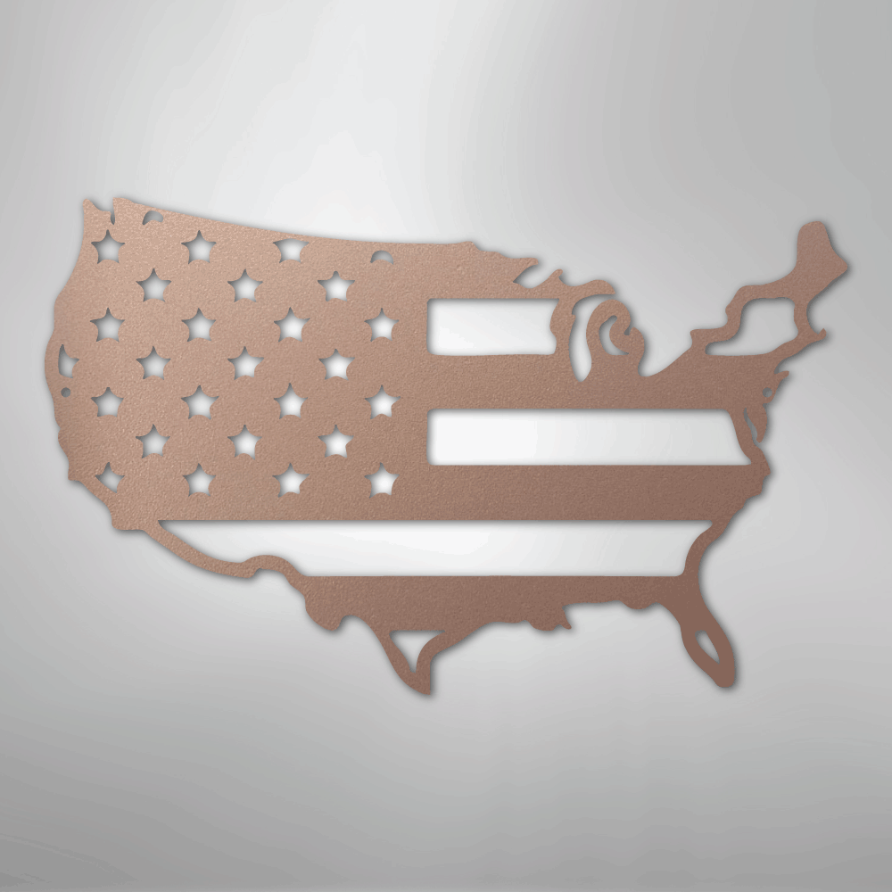 USA Flag - Steel Sign - Kim’s Signature Beauty & Accessories