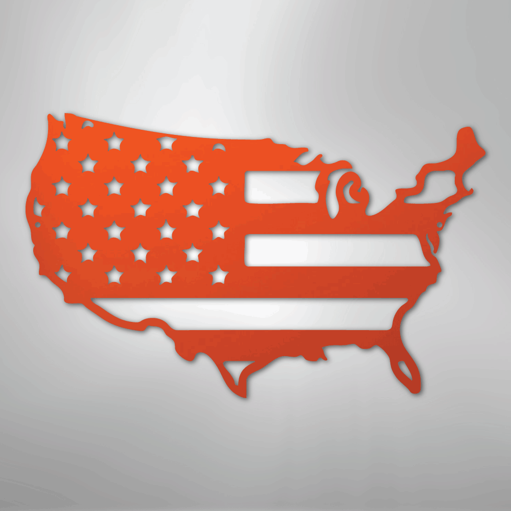 USA Flag - Steel Sign - Kim’s Signature Beauty & Accessories