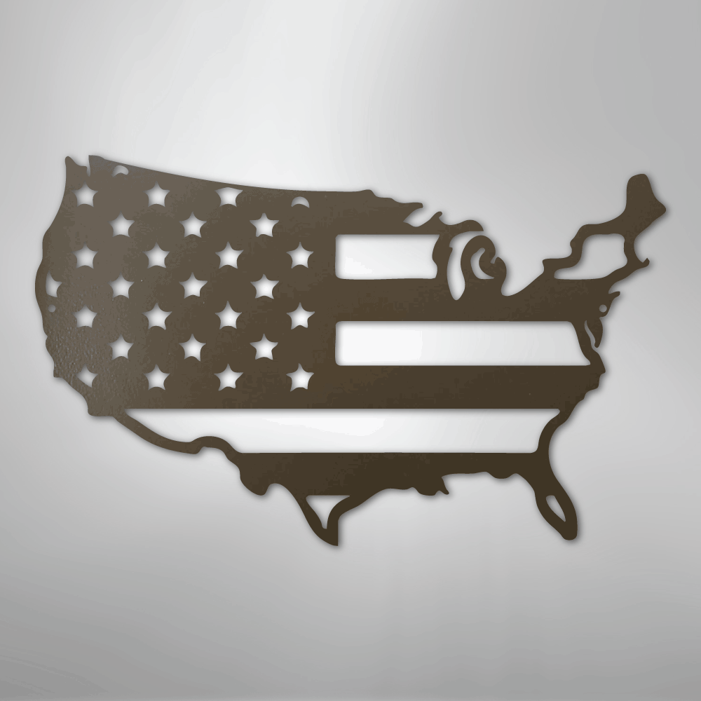 USA Flag - Steel Sign - Kim’s Signature Beauty & Accessories