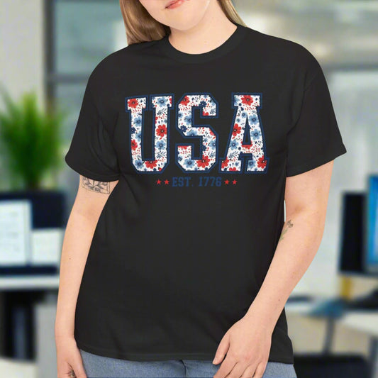 USA Patriotic Tee Cotton Shirt for Independence Day - Kim’s Signature Beauty & Accessories    