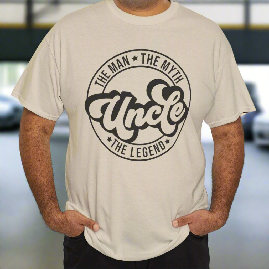 Uncle, The Man, They Myth, The legend Cotton Tee - Kim’s Signature Beauty & Accessories    