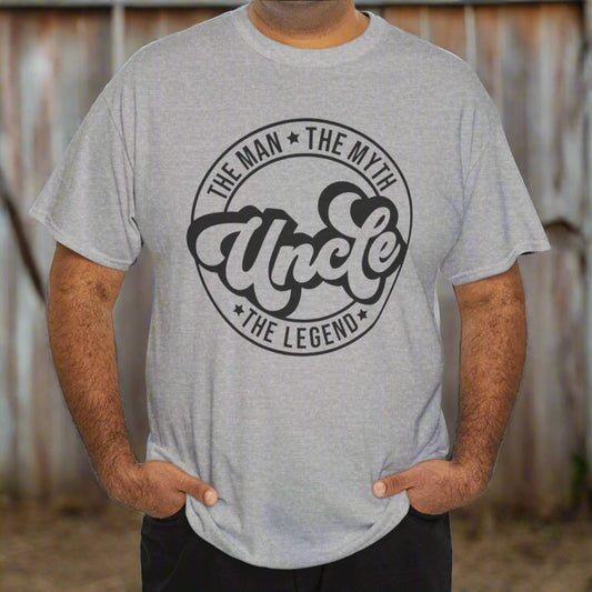 Uncle, The Man, They Myth, The legend Cotton Tee - Kim’s Signature Beauty & Accessories    