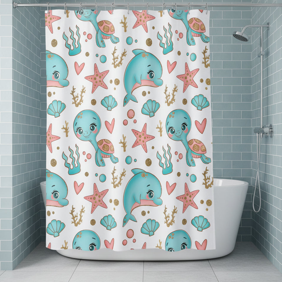 Undersea Cartoon | Shower Curtains - Kim’s Signature Beauty & Accessories    