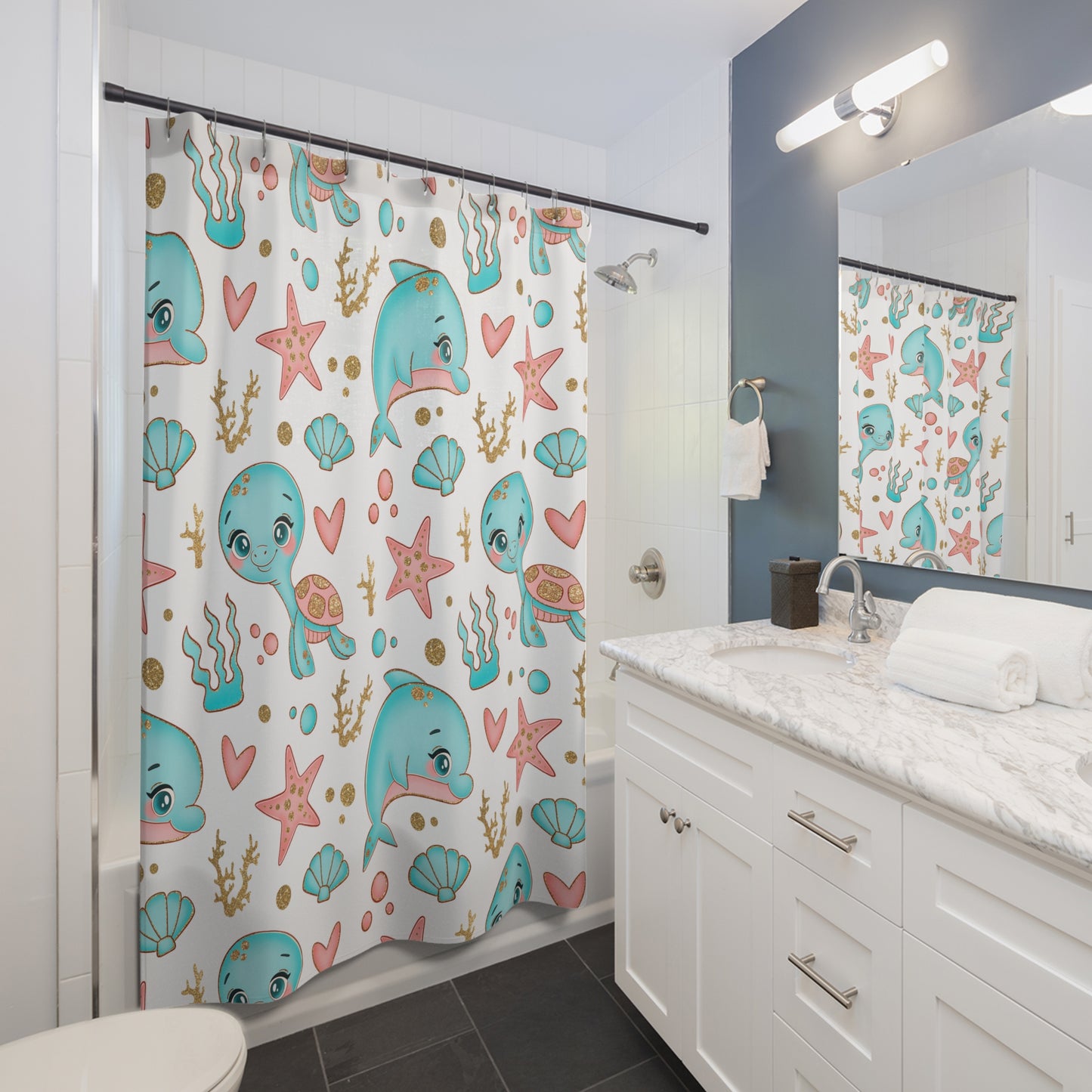Undersea Cartoon | Shower Curtains - Kim’s Signature Beauty & Accessories    