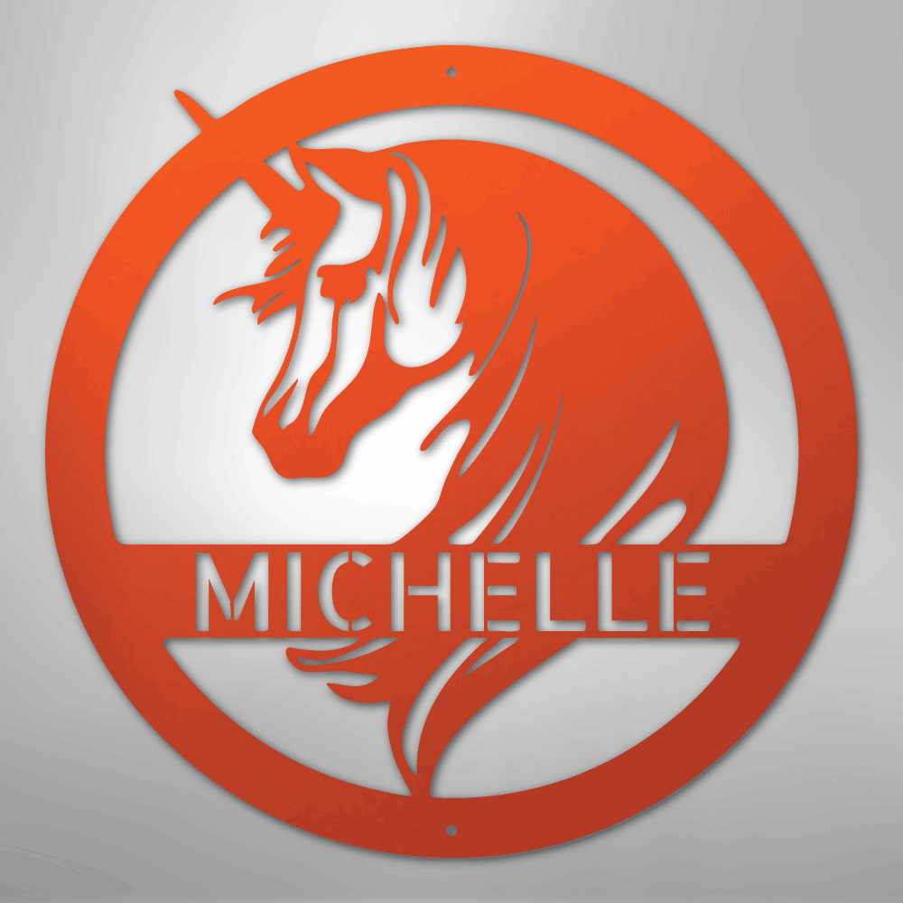 Unicorn Monogram - Steel Sign - Kim’s Signature Beauty & Accessories