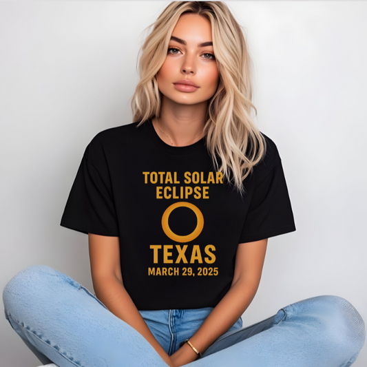 Texas Total Solar Eclipse 2025 Tee - Kim’s Signature Beauty & Accessories    (Store description)