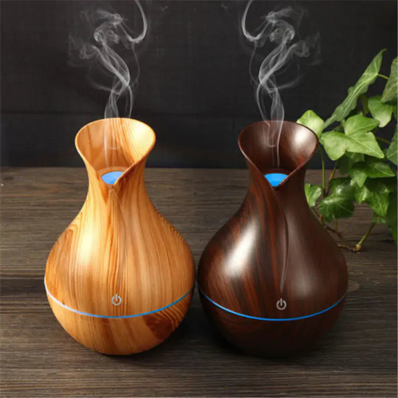 Vase Shape Wood Grain Humidifier - Kim’s Signature Beauty & Accessories    