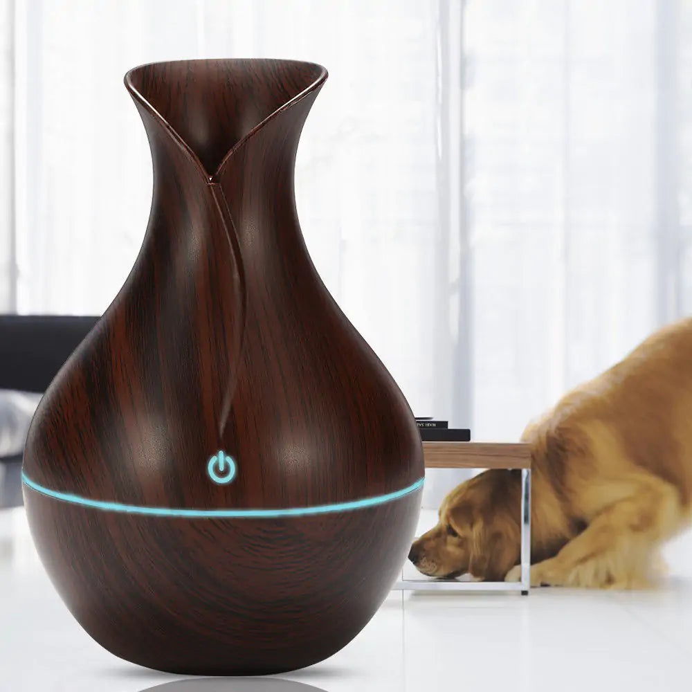 Vase Shape Wood Grain Humidifier - Kim’s Signature Beauty & Accessories    