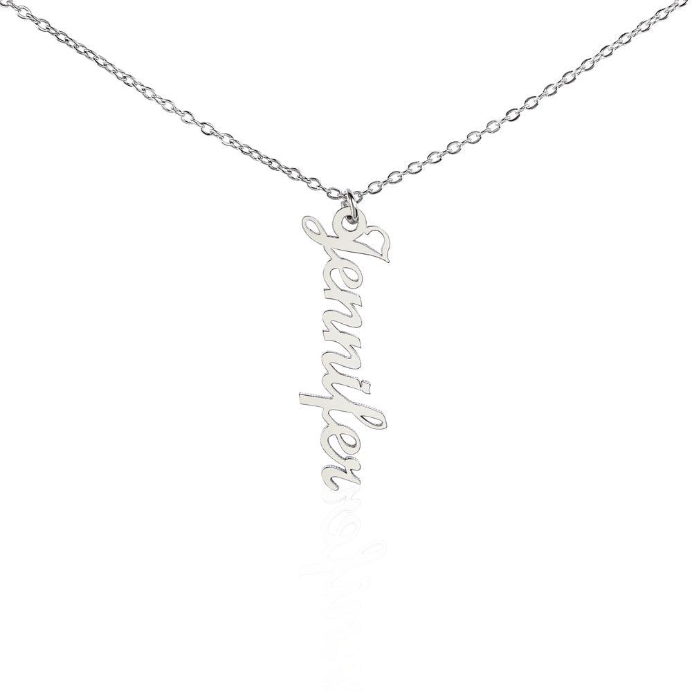 Verticle Name Necklace - Kim’s Signature Beauty & Accessories    