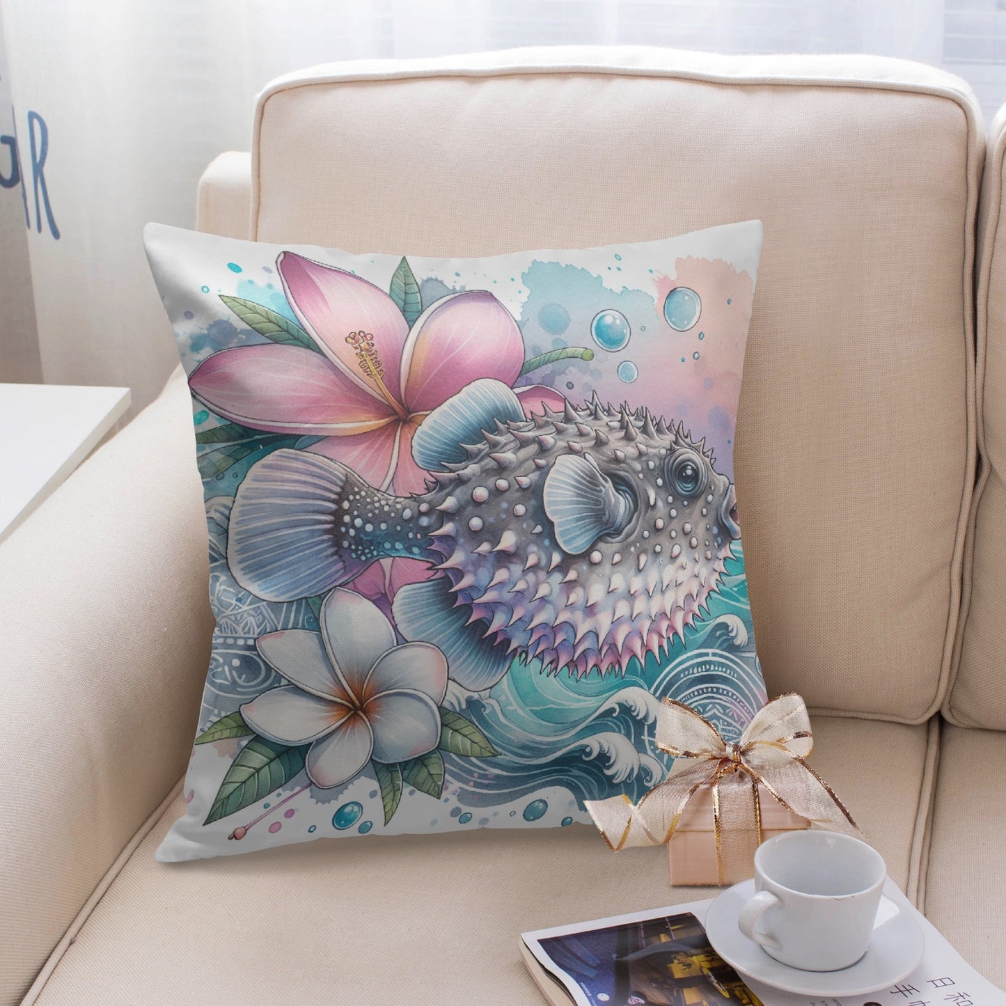 Vibrant Underwater Fish Haven Pillow Cover - Kim’s Signature Beauty & Accessories    