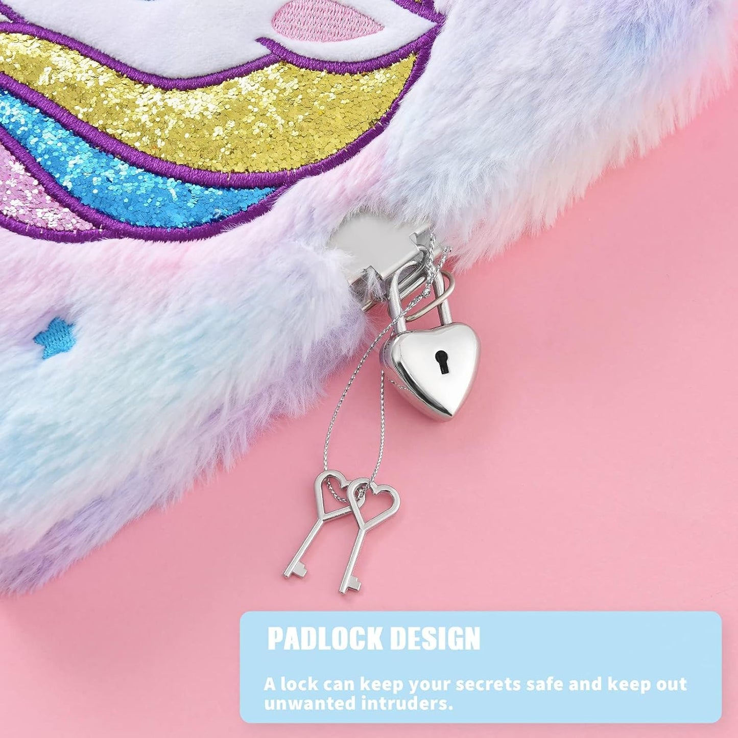WERNNSAI Unicorn Plush Diary with Lock - Kim’s Signature Beauty & Accessories    