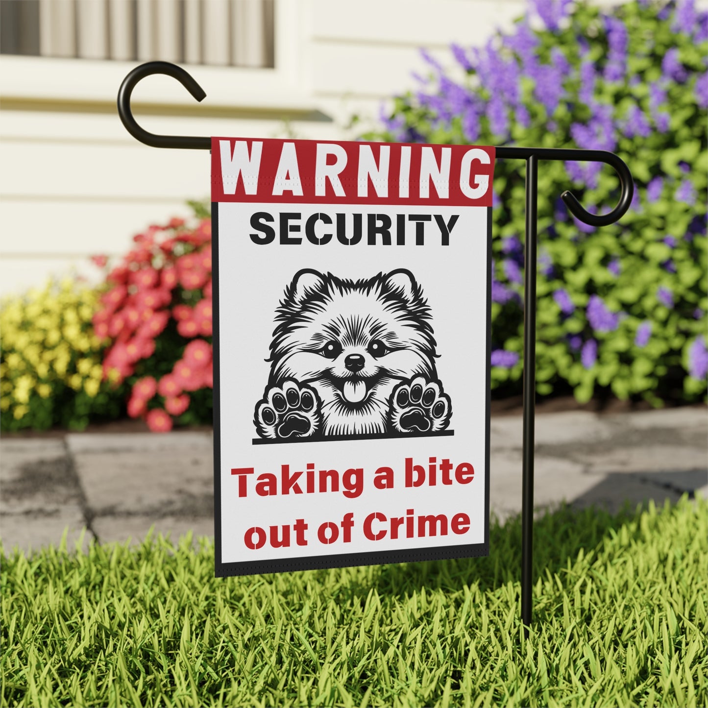 Warning, Dog Security Yard Flag - Kim’s Signature Beauty & Accessories    