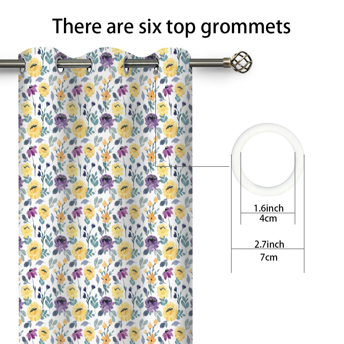 Watercolor Garden Floral – Blackout Curtain Panels (Set of 2) - Kim’s Signature Beauty & Accessories    