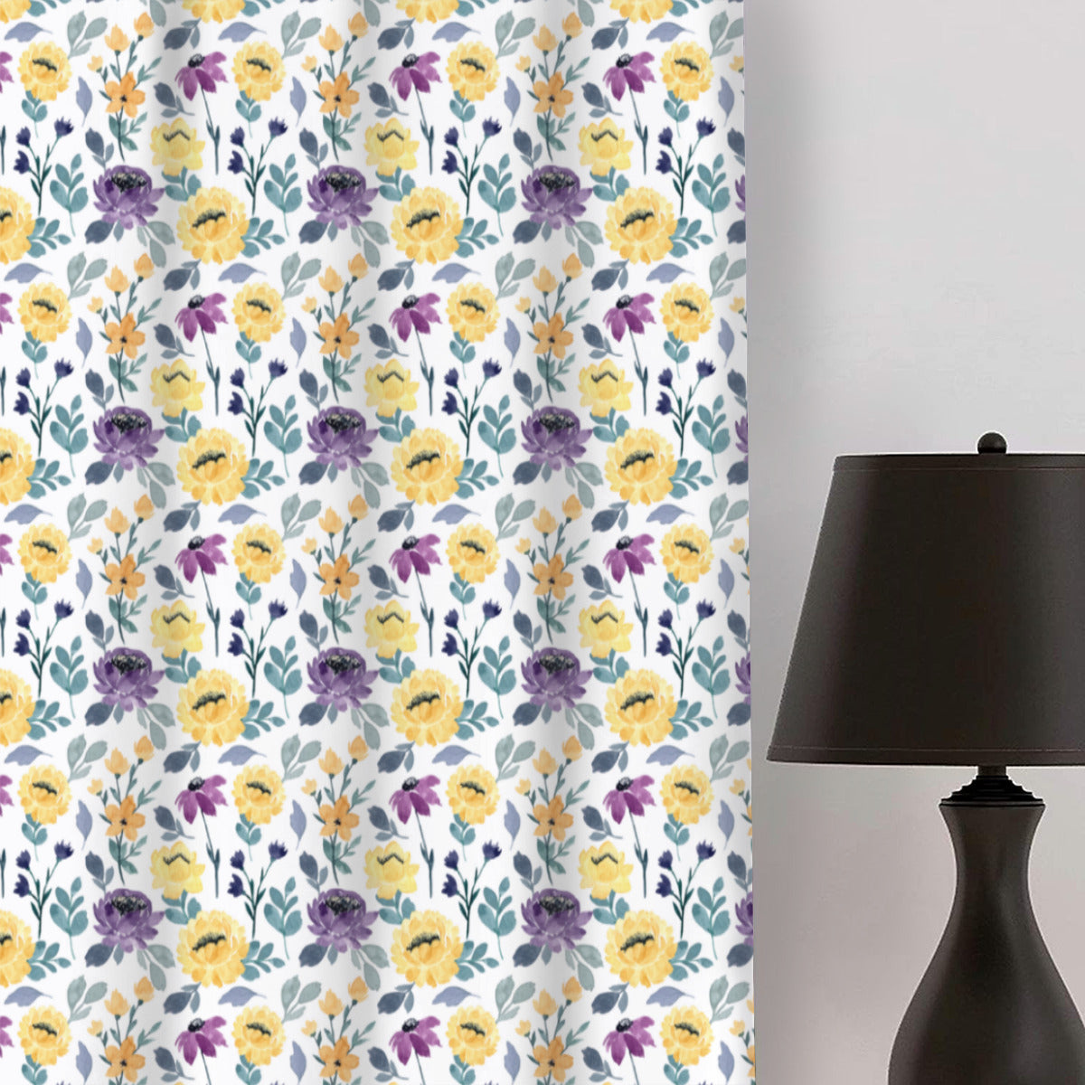 Watercolor Garden Floral – Blackout Curtain Panels (Set of 2) - Kim’s Signature Beauty & Accessories    