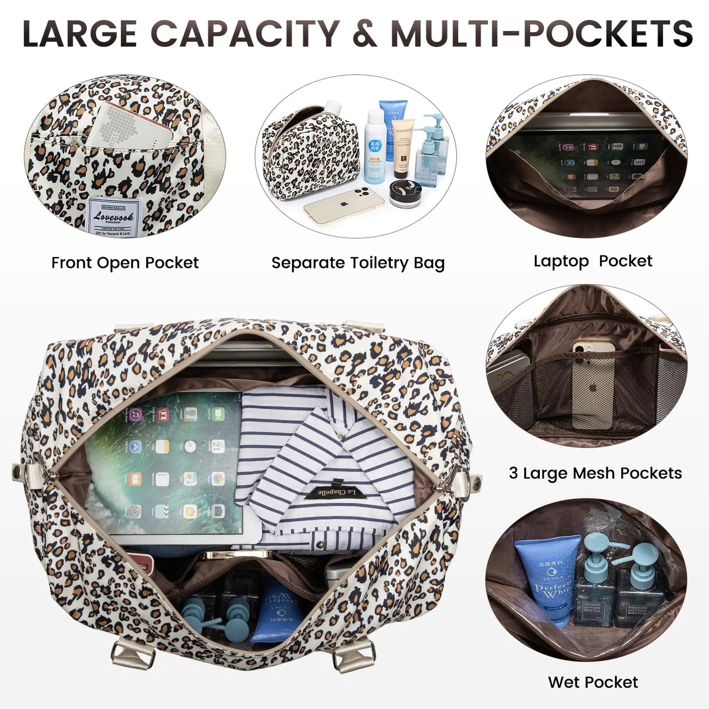 Weekender Bag with Toiletry Bag - Kim’s Signature Beauty & Accessories    