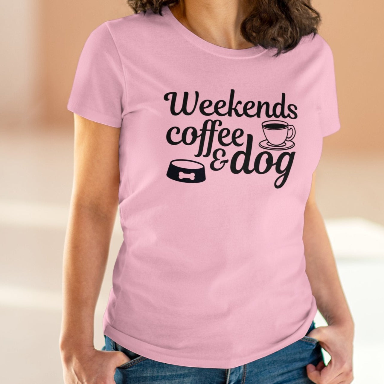 Weekends, Coffee, & A Dog Women's Tee - Kim’s Signature Beauty & Accessories    