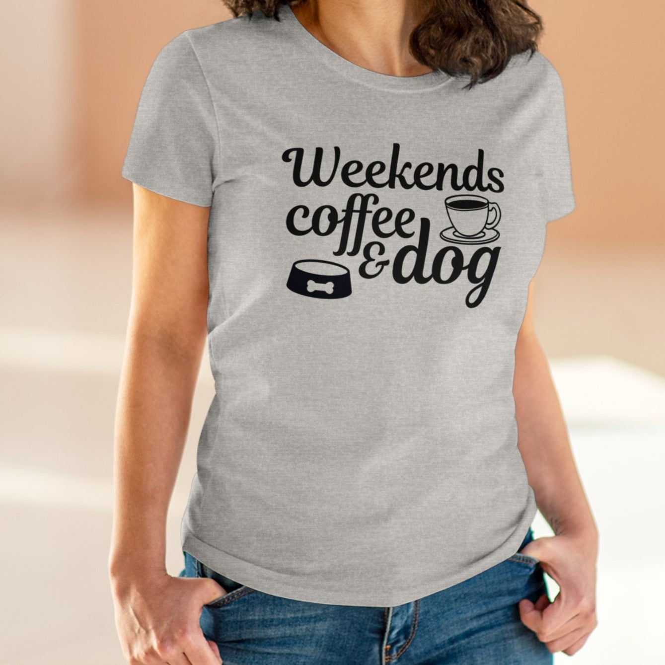 Weekends, Coffee, & A Dog Women's Tee - Kim’s Signature Beauty & Accessories    
