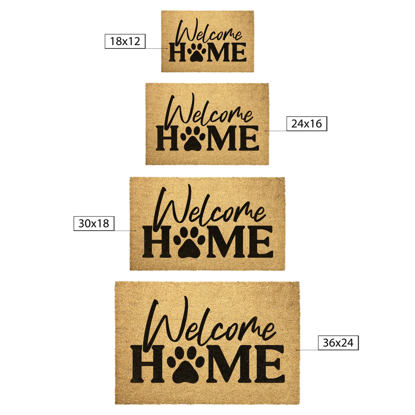 Welcome Home Dog Paw | Door Mat - Kim’s Signature Beauty & Accessories    