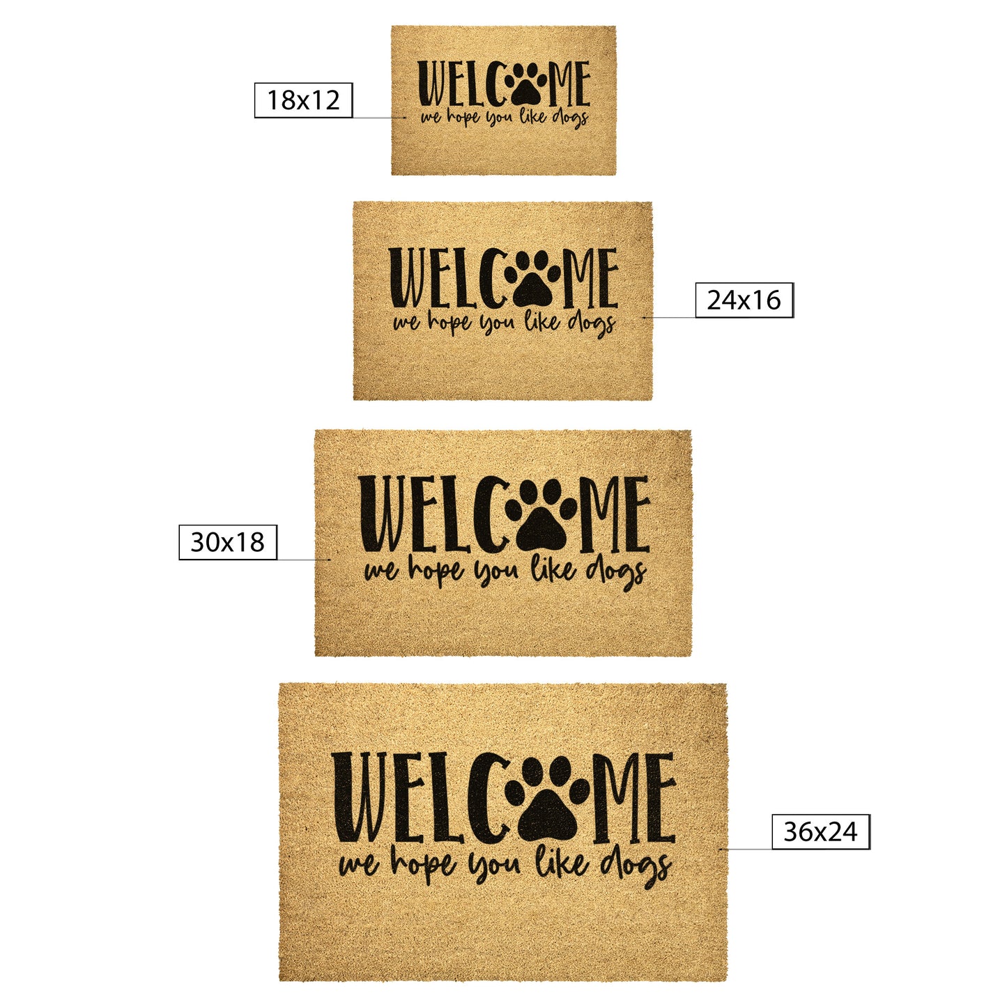 Welcome We hope you like Dogs | Door Mat - Kim’s Signature Beauty & Accessories    