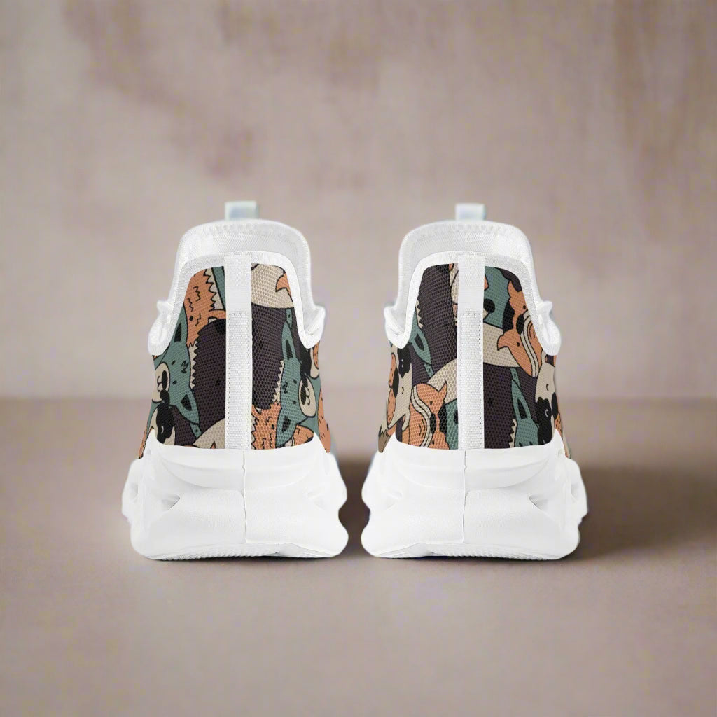 Whimsical Dog Print Sneakers – Lightweight Bounce Walking Shoes - Kim’s Signature Beauty & Accessories    