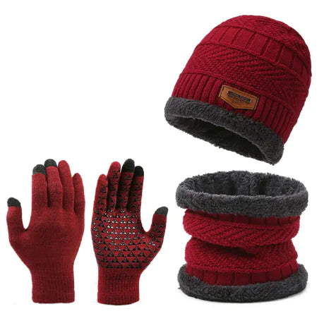 Winter Scarf Gloves Three-piece Set - Kim’s Signature Beauty & Accessories    