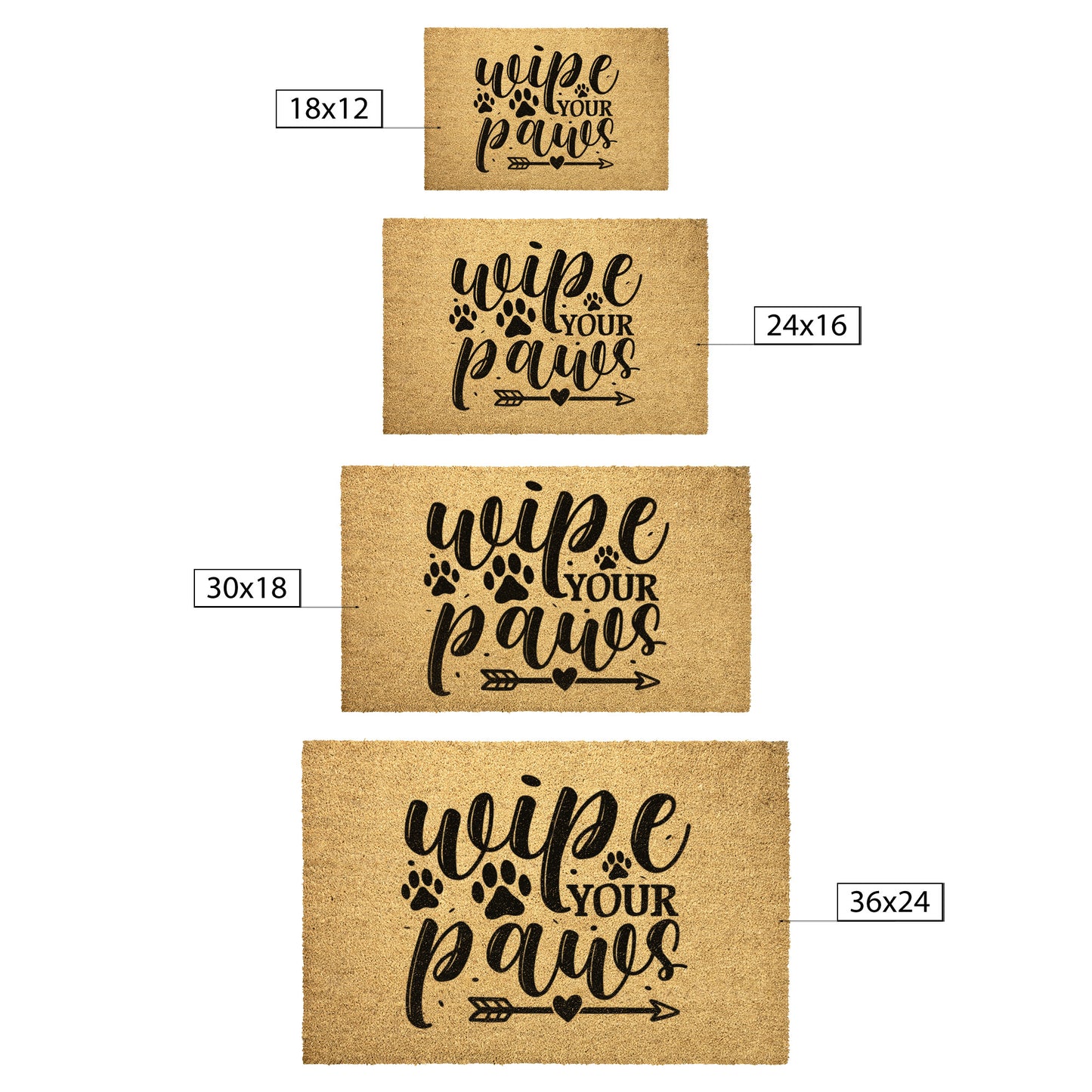 Wipe Your Paws Door Mat - Kim’s Signature Beauty & Accessories    