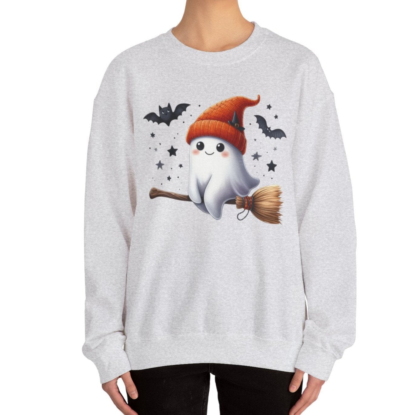 Witchy Ghost Crewneck Sweatshirt - Kim’s Signature Beauty & Accessories    