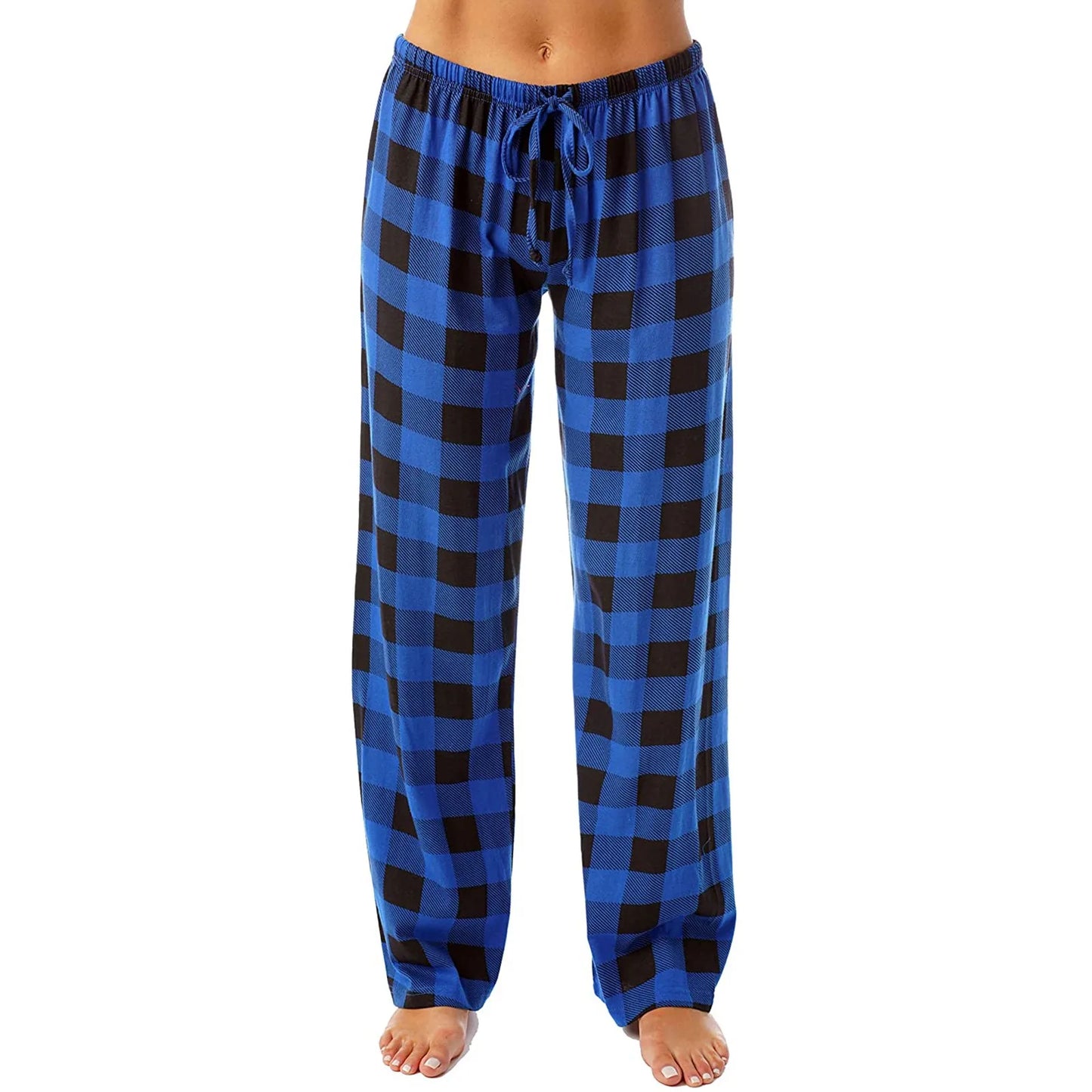 Women Christmas Pajama pants Autumn Winter Plaid Printed Pants Fashion Casual Wide Leg Pants Clothing Streetwear - Kim’s Signature Beauty & Accessories    