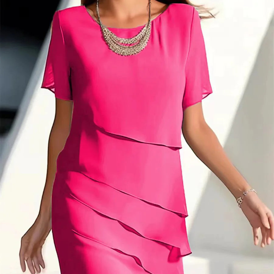 Women's Chiffon Patchwork Dress - Kim’s Signature Beauty & Accessories    