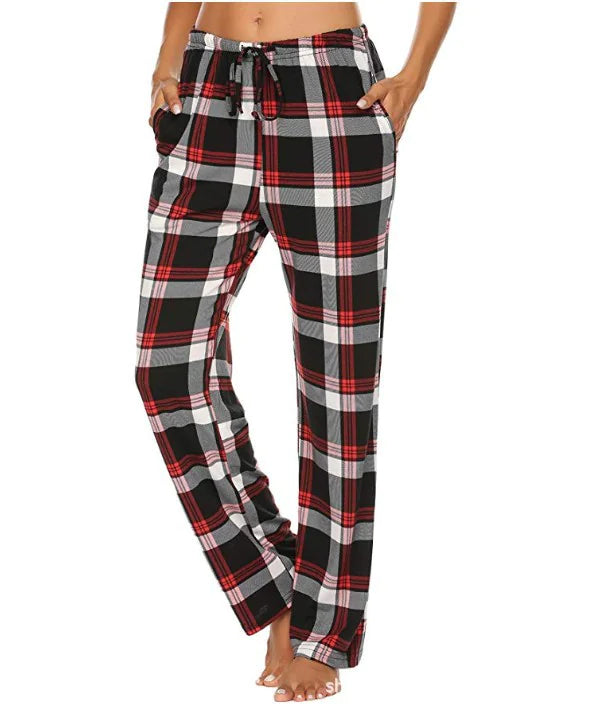 Women's Stretch Plaid Casual Pocket Pants - Kim’s Signature Beauty & Accessories    