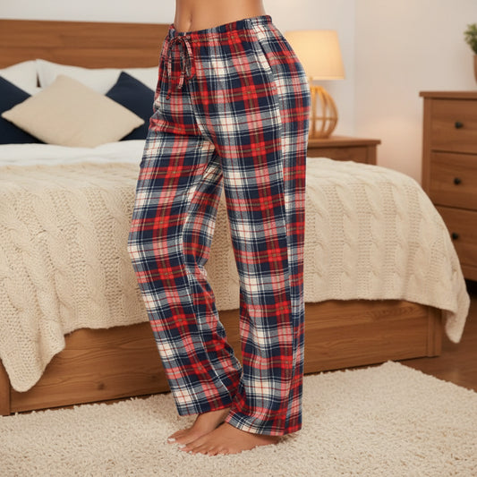 Women's Stretch Plaid Casual Pocket Pants - Kim’s Signature Beauty & Accessories