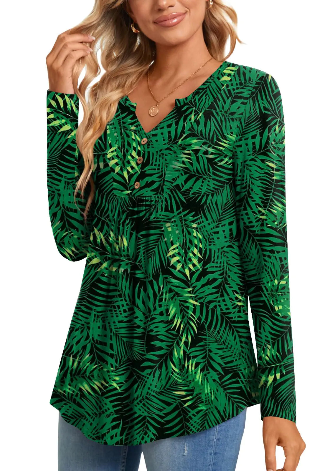 Womens Long Sleeve Tunic Top - Kim’s Signature Beauty & Accessories    