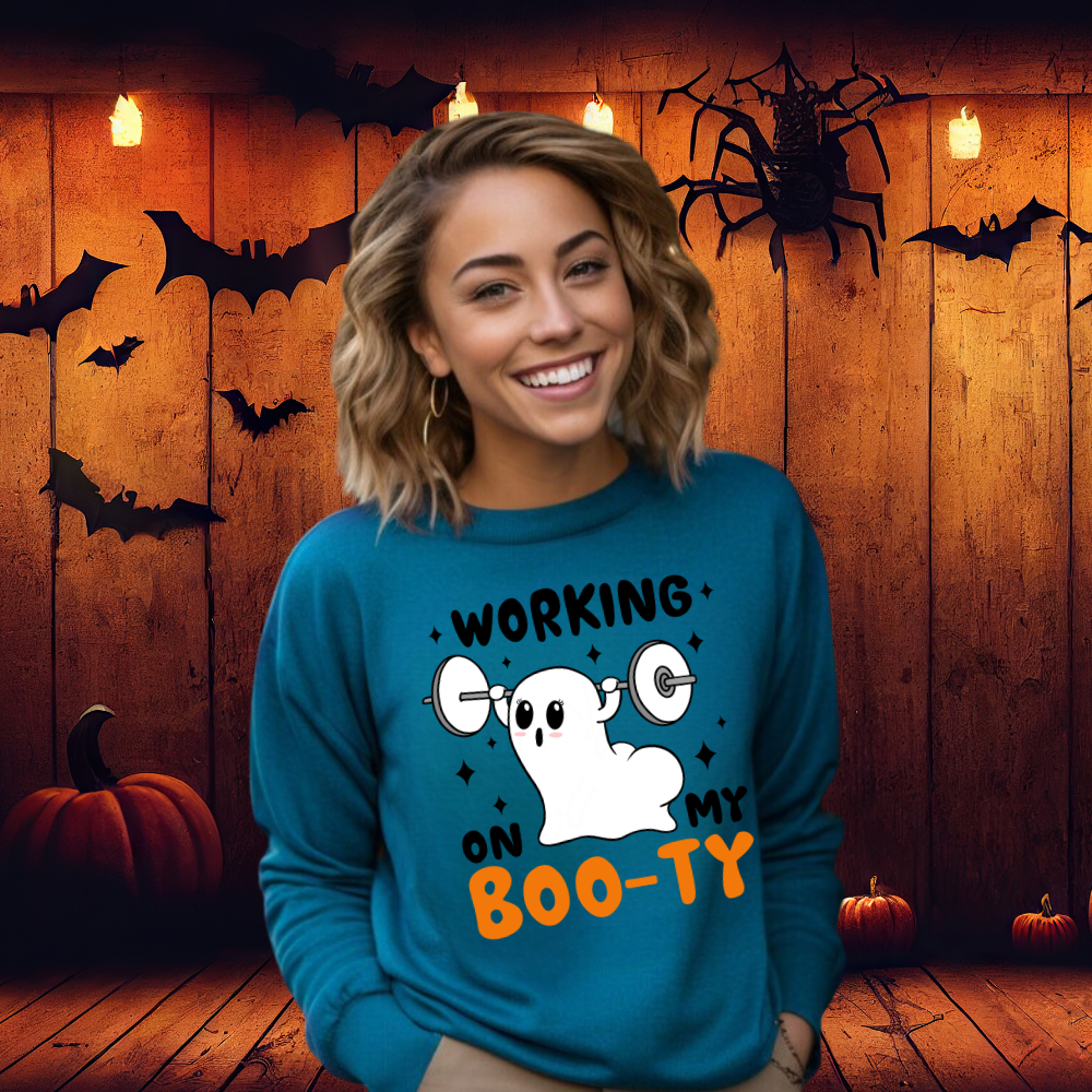 Working on My Booty Ghost Sweatshirt - Kim’s Signature Beauty & Accessories    
