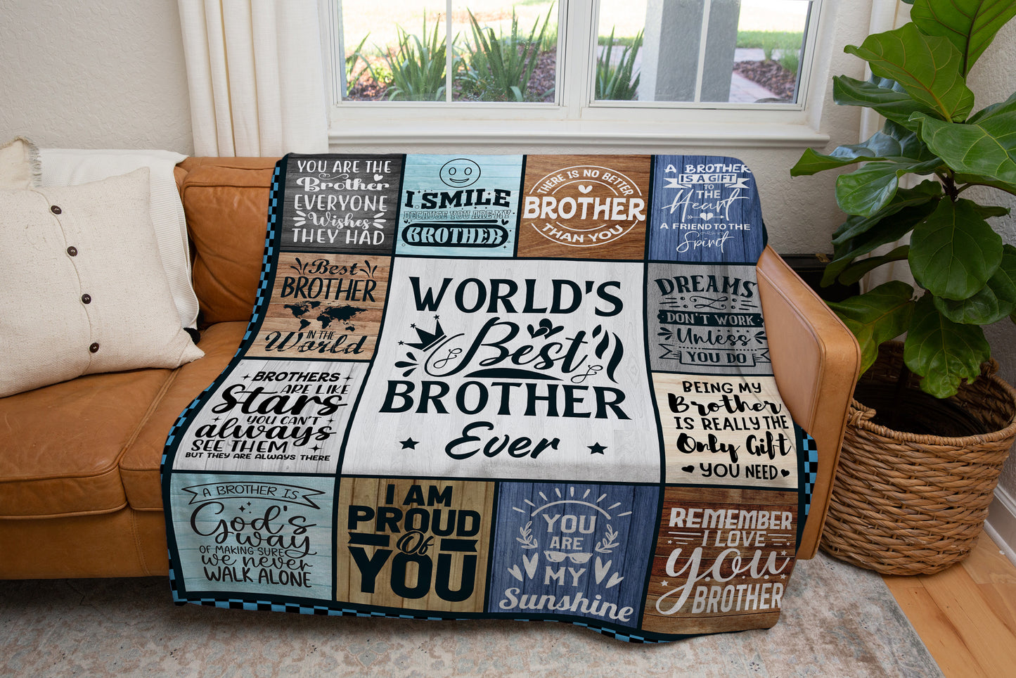 World's Best Brother Blanket - Kim’s Signature Beauty & Accessories    
