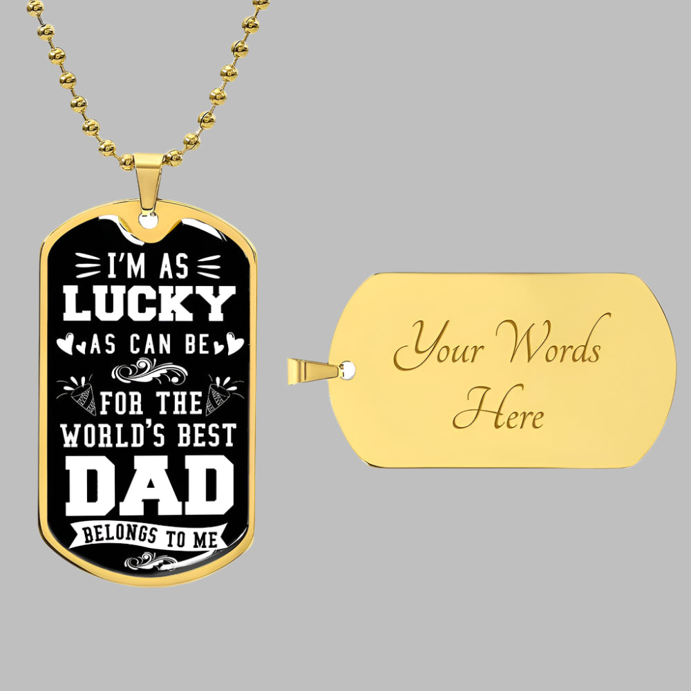 World's Best Dad Belongs to Me | Dog Tag - Kim’s Signature Beauty & Accessories    